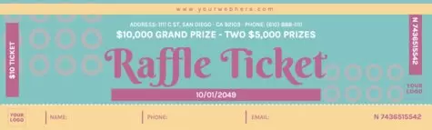Edit a raffle ticket template