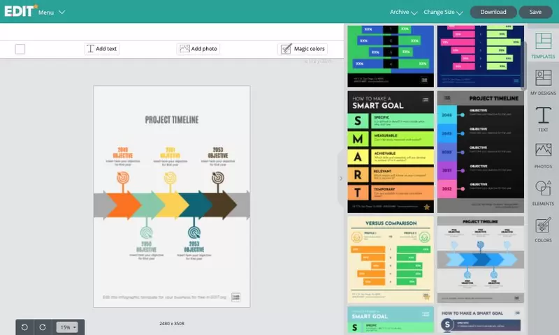Infographic templates maker and editor online