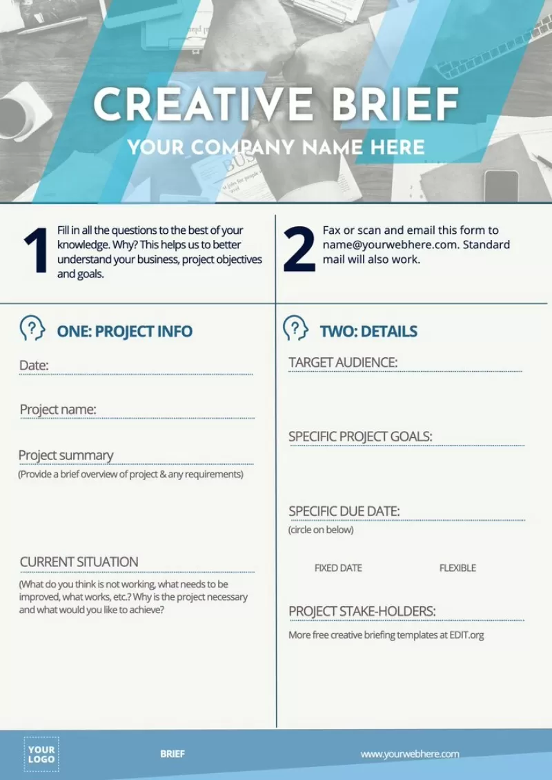 Creative brief template download free