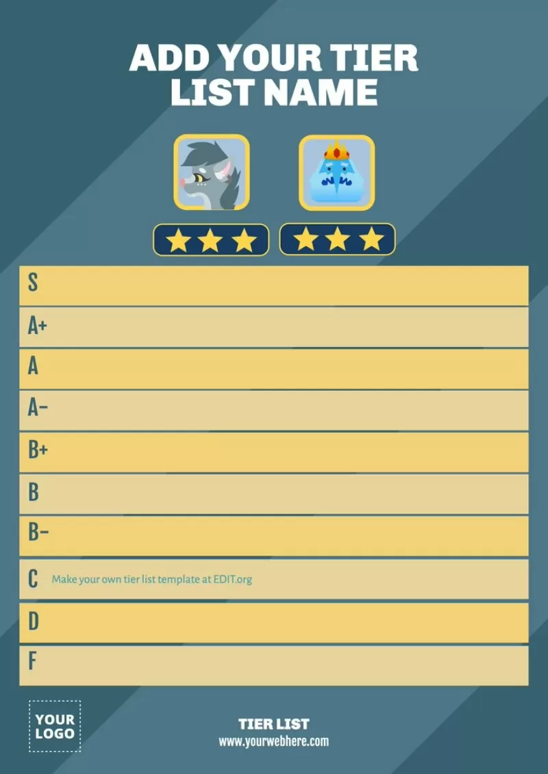 Customizable easy tier list maker