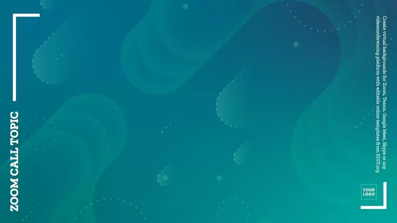 Cool and digital video call virtual background editable template