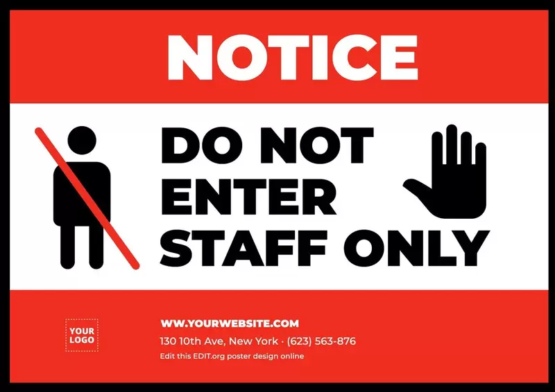 Free poster maker with restriction signs and posters