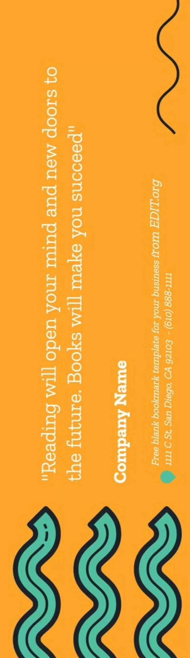 Editable bookmark with quotes