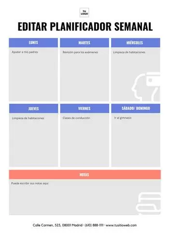 Planificadores semanales