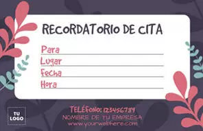 Tarjetas de Citas