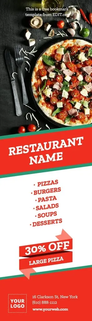 Customizable bookmarks for businesses