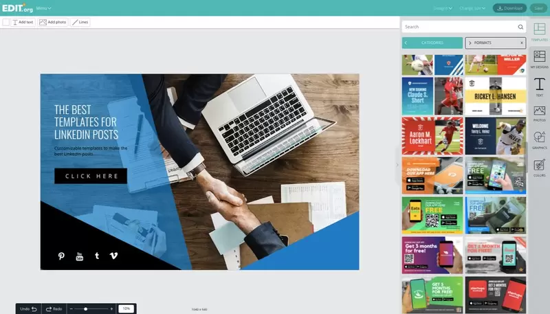 Online LinkedIn image maker