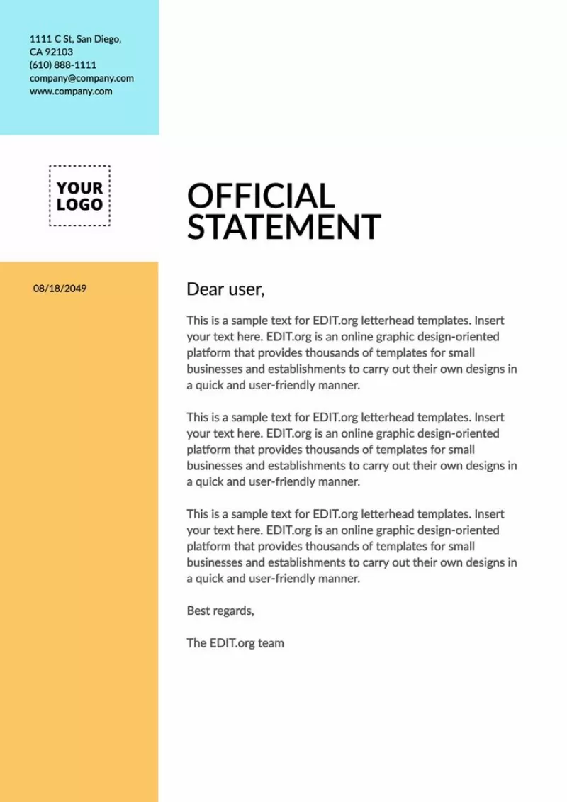 Impressive letterhead design for companies to customize online