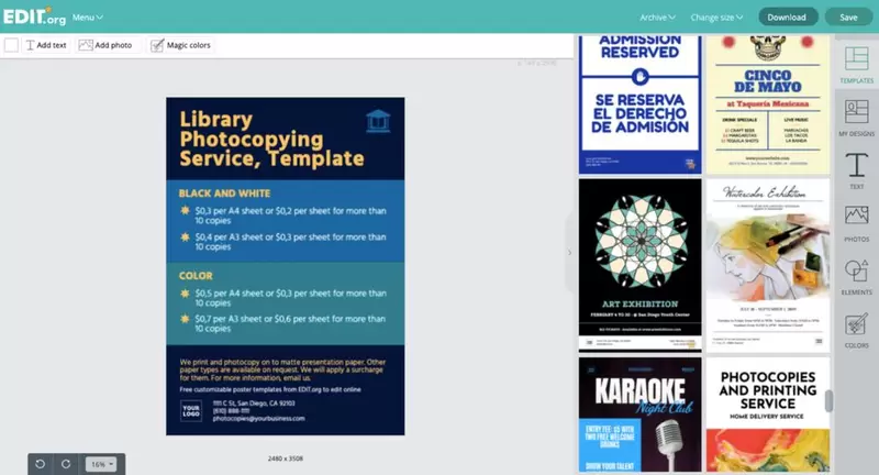Customizable poster templates to edit for free